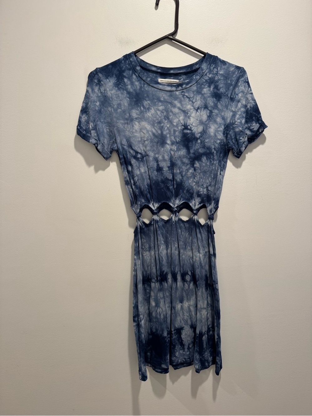 American Eagle Blue Tie-Dye Cutout Women’s Dress